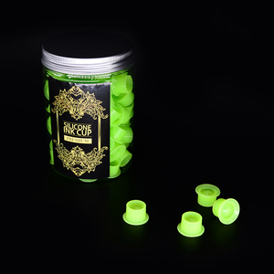 Venta al por mayor de fábrica: Soporte de silicona verde para tinta de tatuaje con base para accesorios de estudio de tatuajes - Product Image 6