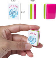 Ensemble de Mahjong personnalisé OEM d'usine, tuiles de Mahjong gravées sur mesure, logo imprimé personnalisé avec emballage de boîte de rangement sur mesure