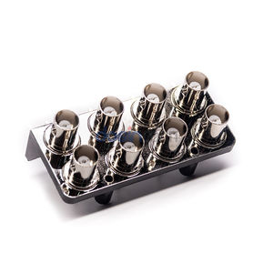 Conector BNC Conector hembra Ángulo recto Puertos de 2*4 vías para montaje en PCB Conector coaxial BNC de orificio pasante - Product Image 4