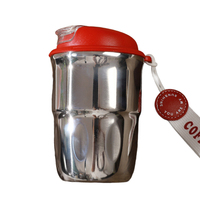 Botol Kopi Stainless Steel Dinding Ganda Terisolasi, Mug Kopi Perjalanan Anti Bocor, Botol Minuman Panas Dingin