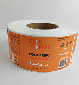 Etiquetas para bebidas y alimentos, botella de vinilo, pegatina para café y alimentos, etiquetas para paquetes de papel térmico biodegradables impermeables - Product Image 6