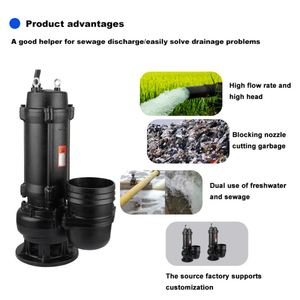 Industrial Non-Clog <b>Submersible</b> Sewage Water <b>Pump</b> Ss <b>Submersible</b> <b>Pump</b> for Sewage Large Flow - Product Image 6
