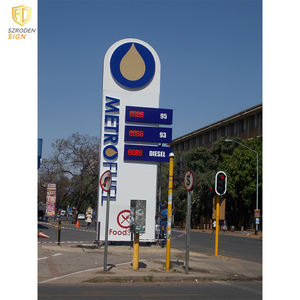 Shenroden menyediakan desain dan disesuaikan aluminium baja tahan karat bebas berdiri luar ruangan tahan hujan tanda Pylon dengan LED - Product Image 2