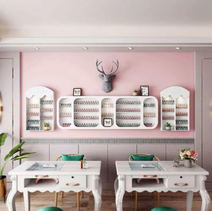 New Nail Salon Cosmetics <b>Display</b> <b>Wall</b> <b>Cabinet</b> Shelf Nail Polish Glue <b>Display</b> Shelf <b>Wall</b> Hanging - Product Image 3