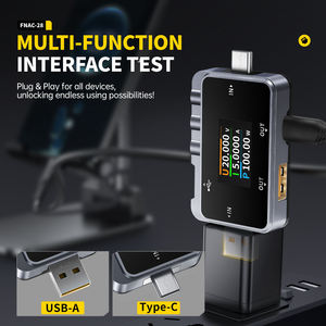 Fnirsi FNAC-28เครื่องทดสอบแรงดันไฟฟ้าแบบ2 in 1, 6.5A ความแม่นยำสูงตัวทดสอบชนิด C USB โวลต์มิเตอร์ดิจิตอลเครื่องชาร์จสายเคเบิล0 ~ 24V - Product Image 3