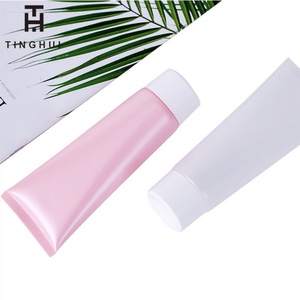 หลอดบีบพลาสติกสีขาวขนาด 50 มล. 60 มล. 100 มล. 120 มล. 150 มล. 200 มล. 300 มล. สำหรับเครื่องสำอางพร้อมฝาเปิดปิด - Product Image 1