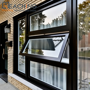 Thiết kế nướng thợ thủ công phong cách low-e Kính phá vỡ cửa sổ mái hiên nhôm cho nhà biệt thự với bảo hành 5 năm - Product Image 2