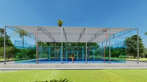 Суперпанорамный корт для падел-тенниса со съемной крышей, для использования в помещении и на улице, оптовая цена от китайского поставщика, быстрая доставка - Product Image 5