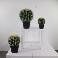 Sculpture de cactus en résine moderne avec pot, statue géométrique minimaliste, décoration de table en résine durable