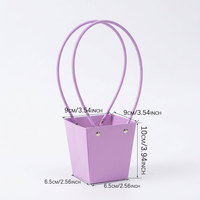 Sac cadeau en papier pour fleurs, sac à main portable pour bouquet, boîte imperméable pour arrangements floraux, sac cadeau pour fleuriste pour la fête des mères