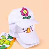 Gorra de Béisbol Infantil para Pintar, de Poliéster Transpirable, Fácil de Colorear, Personalizable, para Campamentos de Verano, Regalo