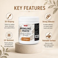 Pâte à modeler acrylique 150g, pâte à sculpter 3D pour peinture à l'huile, toile et art mural, matériel artistique et fournitures d'artisanat