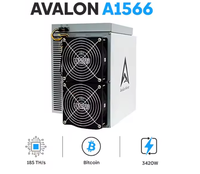 Canaan Avalon A1566 185T 3420W Machine d'extraction de Bitcoin à refroidissement par air Crypto Bitcoin Miner Machine Crypto Coin Miner