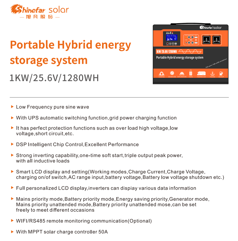 Portable Hybrid Energy Storage System 1000w 25.6v for Solar Energy System · image 5