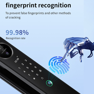 Kunci Pintu Depan Rumah Mewah Luar Ruangan Berbahan Aluminium Elektronik dengan Kunci Biometrik Sidik Jari Tuya Smart Lock dan Kamera Pengenal Wajah 3D - Product Image 4