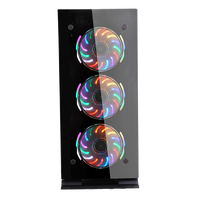Casing Gaming Kaca Dua Sisi SAMA Laris Manis, Casing PC ATX Mendukung Pendingin Cair 360, Casing Komputer Gaming
