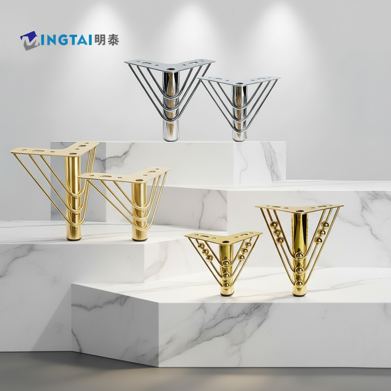 Cabinet Sofa Legs Modern Triangle Golden