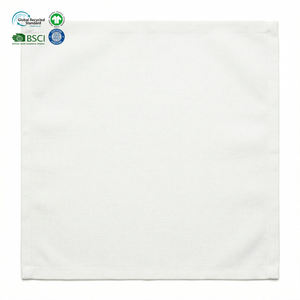 Wholesale Absorbent Washable White 18x18 Inch Poly Cotton Waterproof Dinner Napkins Hemmed <b>Edge</b> Custom Wash Label for Event Prep - Product Image 1