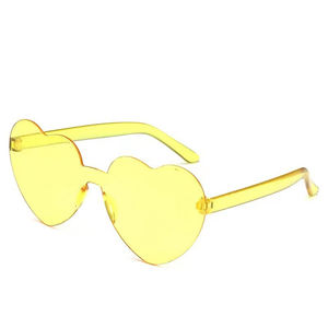 Lunettes <span class=keywords><strong>de</strong></span> <span class=keywords><strong>soleil</strong></span> AI-MICH en forme <span class=keywords><strong>de</strong></span> cœur pour femmes, monture sans bord, verres teintés transparents, lunettes <span class=keywords><strong>de</strong></span> <span class=keywords><strong>soleil</strong></span> colorées pour femmes, nuances rouges <span class=keywords><strong>et</strong></span> jaunes, <span class=keywords><strong>voyage</strong></span> - Product Image 3