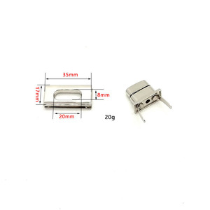 Hebilla Decorativa Metálica Cuadrada Pequeña de Aleación de Zinc al por Mayor de Fábrica para Accesorios de Herrajes de Maletas y Bolsos - Product Image 1