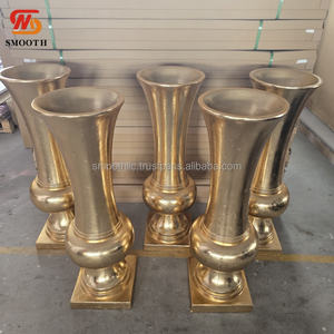 Vase à fleurs en métal pour centre de table de mariage, décoration moderne de la maison, décoration d'événement de luxe - Product Image 6