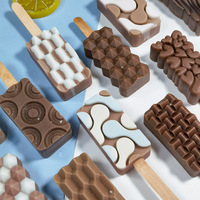Moule à glace en silicone en forme de cœur de diamant, moule à sucettes glacées, qualité alimentaire, réutilisable, personnalisable, vente en gros, moule à dessert