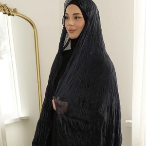 <span class=keywords><strong>2026</strong></span> Nieuwe Stijl Geplooide Organza <span class=keywords><strong>Hijab</strong></span> Islamitische Mode Premium Glimmende Organza <span class=keywords><strong>Hijab</strong></span> Glinsterende Crepe Islamitische Hoofddoek - Product Image 2
