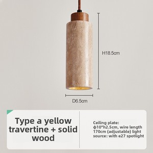 Lustre suspendu en bois de style Wabi-sabi avec LED, design créatif et unique, idéal pour bar, comptoir, chambre d'hôtes, chevet, petit luminaire vintage - Product Image 6