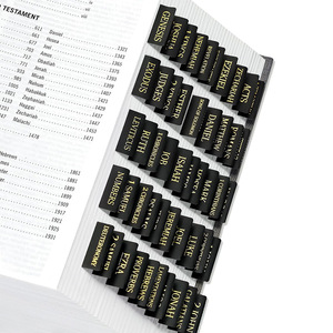 Lámina de oro personalizada <span class=keywords><strong>Holic</strong></span> Bible Tabs Laminado Índice Pegatinas Español Biblia Libro Tabs Foil Biblia con pestañas - Product Image 1