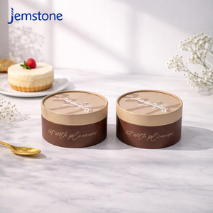 บรรจุภัณฑ์กล่องกระดาษคราฟท์ทรงกระบอกสำหรับขนมอบ เค้ก ของหวาน เกรดอาหาร เป็นมิตรกับสิ่งแวดล้อม หรูหรา แข็งแรง ทนทาน - Product Image 4