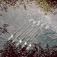 Flèches et fléchettes de chasse en acier inoxydable pour arbalète et arc classique, manche en carbone avec plumes en plastique pour la pêche