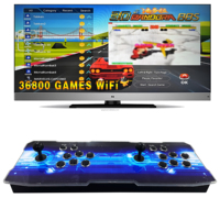 Console de jeu d'arcade rétro Pandora Box 36800 avec double joystick, connexion filaire, prise US, mémoire 64 Go, vente en gros
