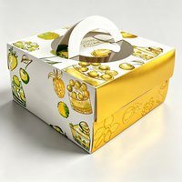 Emballage en papier de qualité alimentaire, boîte cadeau en carton pliable, logo personnalisé, impression UV, boîte à gâteau, boîte à dessert, écologique, recyclable