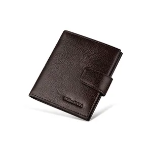 WilliamPOLO Vente en gros Portefeuille ouvert en cuir de vachette personnalisé pour hommes Porte-cartes en cuir Porte-cartes bloquant Rfid Portefeuilles pour hommes et femmes