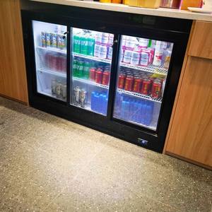 Refrigerador Exhibidor de <span class=keywords><strong>Cerveza</strong></span> con 3 Puertas Corredizas de Vidrio, Enfriador de Botellas Bajo Mostrador, Vitrina Refrigerada para Bar - Product Image 4