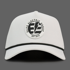 HN10 Luxury 5 Panel Structured Curved Brim Gorras Waterproof Pvc Rubber PatchLogo Golf Rope Hat Baseball <b>Cap</b> - Product Image 3