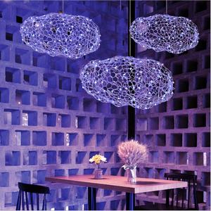 현대 크리 에이 티브 미니멀리스트 그물 케이지 매달려 천장 펜던트 램프 led 식당 황금 주방 펜던트 조명 - Product Image 5