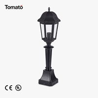 Lampe de jardin LED vintage en cuivre et aluminium, abat-jour en verre, E27, max 60W, design minimaliste moderne, utilisation extérieure, garantie 10 ans