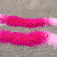 Boa en plumes d'autruche 13 plis, sur mesure, 2 mètres, écharpe en plumes de haute qualité, châle moelleux, décoration de robe de fête DIY, tricolore
