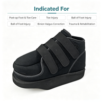 Chaussures post-opératoires OEM ajustables à scratch, intérieur spacieux, doublure douce, pour soulagement de la douleur au devant du pied et à la plante du pied après une chirurgie de l'orteil