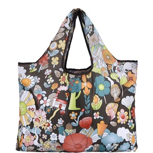 Sac de courses pliable en nylon personnalisé, réutilisable, écologique et recyclable, avec bandoulière, pour supermarché (vente en gros) - Product Image 2