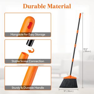 Balai télescopique en plastique de couleur personnalisée Easy Sweep avec tête de balai en PET et pelle à poussière en PP pour usage domestique 24*3.5*30cm - Product Image 2