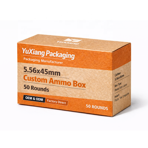 Custom Easy Fold Cardboard 9mm Ammo Box Empty <strong>Ammunition</strong> Magazine Packaging From Professional Packaging Manufacturer - Product Image 3