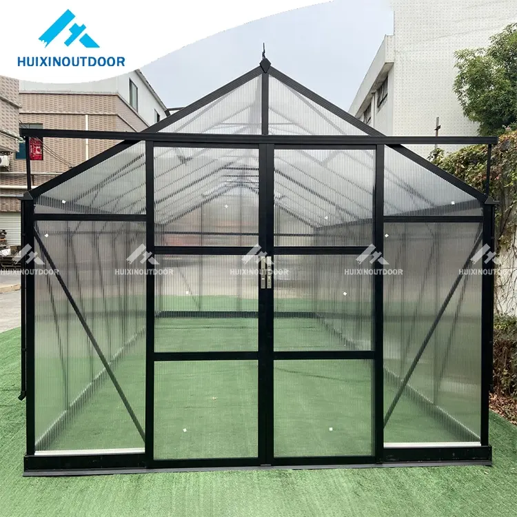 Balcony Large Aluminum Profile Grow House Plant Polycarbonate Garden Greenhouse 10mm Polycarbonate Green House