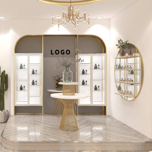 ชั้นแสดงเครื่องสำอางไม้ขาตั้งโลหะชั้นวางขายสินค้าขายปลีกออกแบบได้ตามต้องการสำหรับแต่งหน้าขนตาผลิตภัณฑ์ดูแลผิวน้ำหอม - Product Image 6