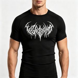 <strong>Men's</strong> Compression <strong>Rashguard</strong> for MMA Mesh Gussets Moisture-Wicking Lightweight for Brazilian Jiu-Jitsu - Product Image 1