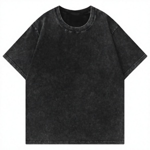 T-shirt Homme en Coton 100% (250g) Effet Vieilli Délavé, Personnalisable sur le Devant, Style Vintage, Décontracté, Streetwear, OEM, Marque Privée, Vente en Gros - Product Image 1