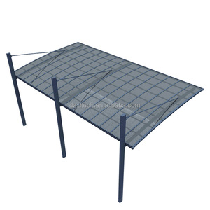 Abri de voiture en aluminium et polycarbonate Starshine, ventilation optimisée, respirant, cadre métallique robuste, pour 2 voitures - Product Image 2