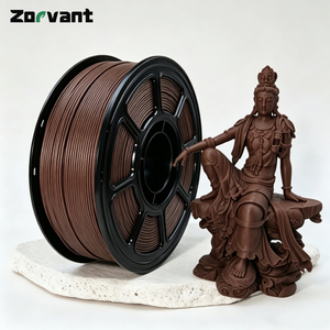 เส้นพลาสติก PLA สำหรับพิมพ์ 3 มิติ ยี่ห้อ Zorvant Wholesale ลายไม้วอลนัท ขนาด 1.75 มม. น้ำหนัก 1 กก. แบบม้วน ลายไม้สีเข้ม ไม่โก่งงอ ใช้สำหรับงาน DIY ตกแต่ง งานฝีมือ พิมพ์แบบ FDM - Product Image 1