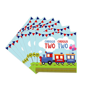 Train Birthday Party Supplies Paper Plate Napkin <b>Cup</b> <b>Set</b> Disposable Tableware Kids Party Decorations - Product Image 4